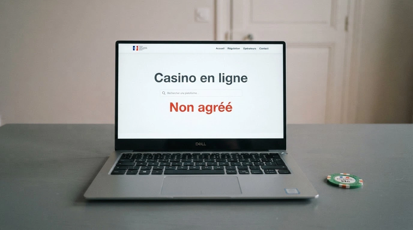 Page officielle de l'ANJ affichant la liste des opérateurs agréés et le cadre réglementaire français