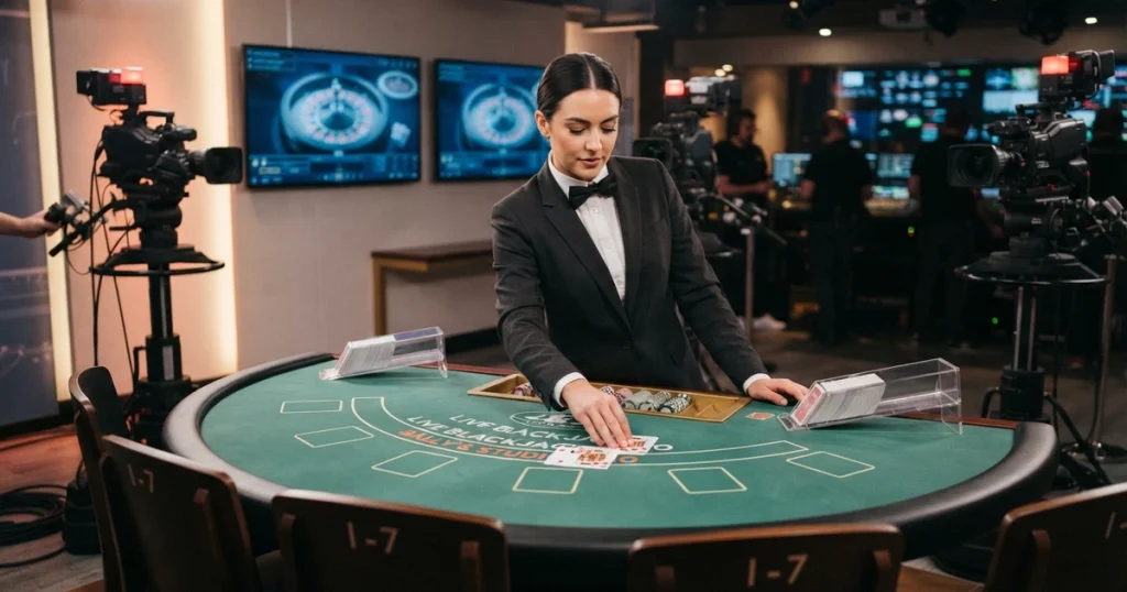 Casino en direct France 2026 : 10 marques, ANJ, métier de croupier