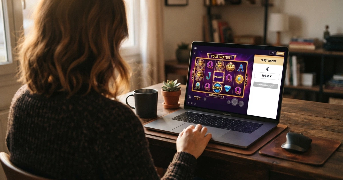 Interface d'un casino en ligne affichant l'option de dépôt en Solana (SOL) sur un écran d'ordinateur