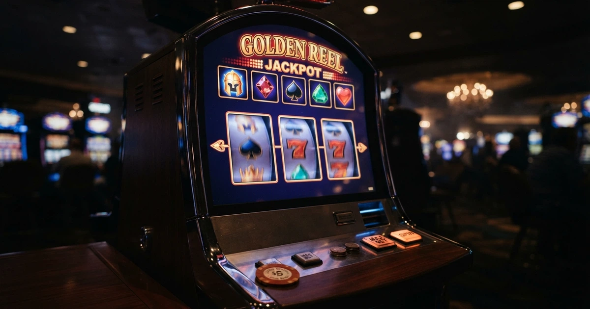 Logo Yggdrasil Gaming sur fond sombre avec des icônes de machines à sous et l'interface d'un casino en ligne en arrière-plan