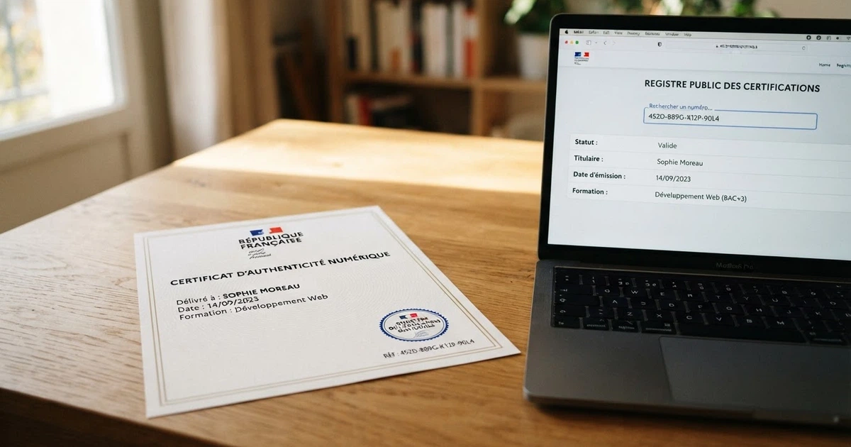 Capture d'écran d'un certificat de licence Anjouan juxtaposé à l'interface du registre public Anjouangaming.com