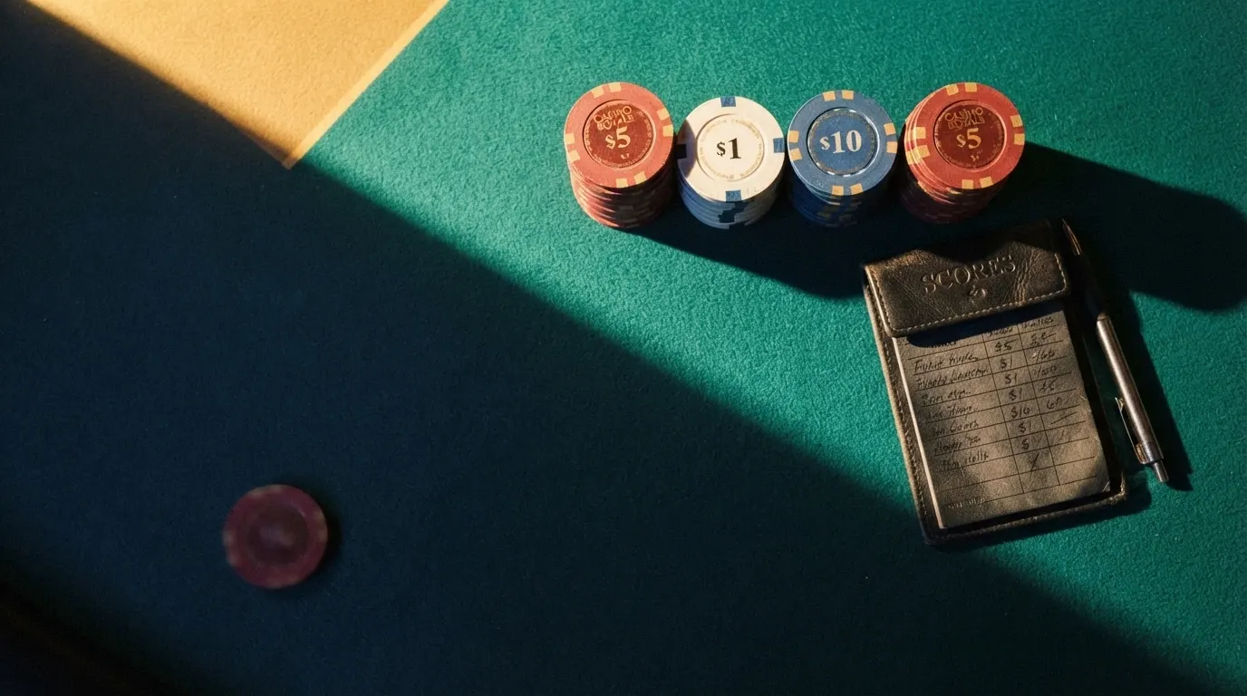 Une table comparative stylisée avec des colonnes représentant différents opérateurs de jeu en ligne, les cases des casinos agréés apparaissant en vert et celles des casinos sans agrément en gris