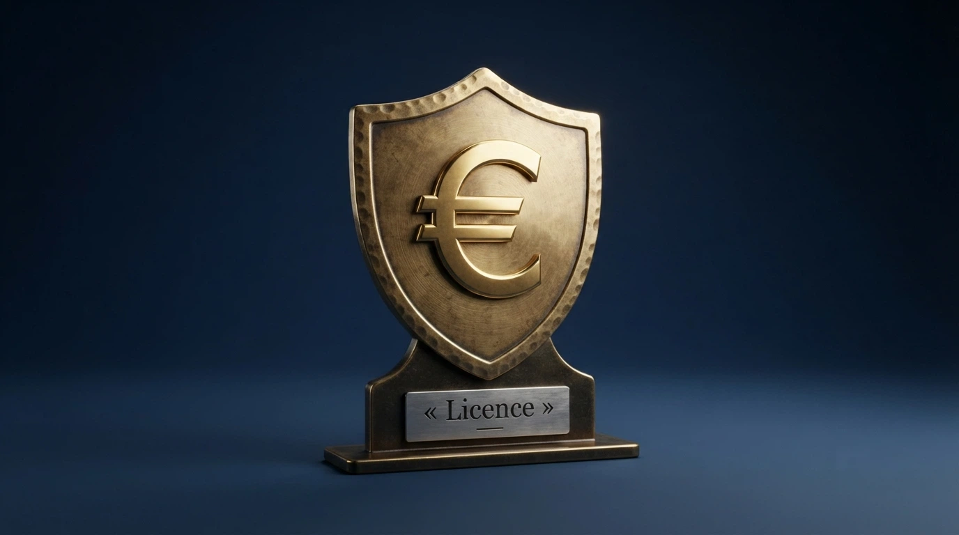 Le logo de la Commission des jeux de hasard belge juxtaposé au texte de l'article 60 de la loi sur les jeux de hasard