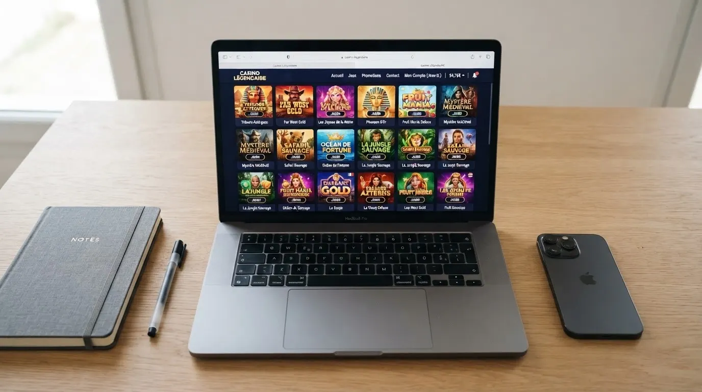 Interface d'une plateforme de machines à sous gratuites présentant une bibliothèque de jeux disponibles sans inscription ni dépôt