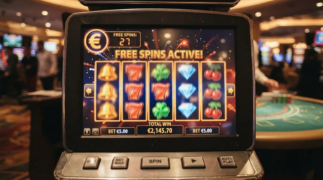 Icônes représentant quatre types de bonus sans wager : free spins, cashback, bonus sans dépôt et bonus de bienvenue